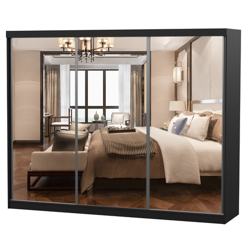 Schwebetürenschrank Schrank Kleiderschrank MILAN mit Spiegel 250 cm - Bild 26 von 36