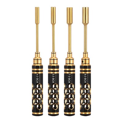 INJORA 4 PCs RC Hex Nut Screw Driver Set, 4.0 mm 5.5 mm 7.0 mm 8.0 mm Hexagon...