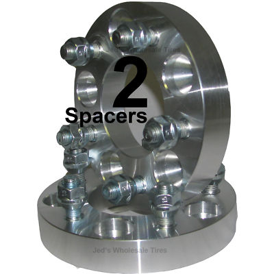 2) Aluminum ADAPTER SPACER 5/135 to 5/4.75 Bolt Pattern Circle 1.25'' Thick 14x2 