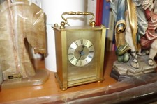 kleine Reiseuhr Tischuhr Kaminuhr elektromechanisch Uhr Quarz Germany 11x9x6cm