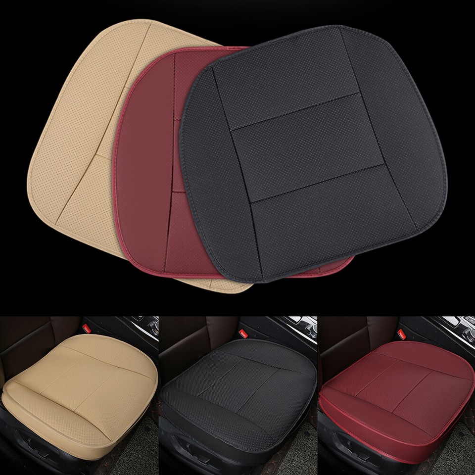 Universal Faux Leather Car Front Seat Cover - Waterproof, Breathable Cushion Protector Mat