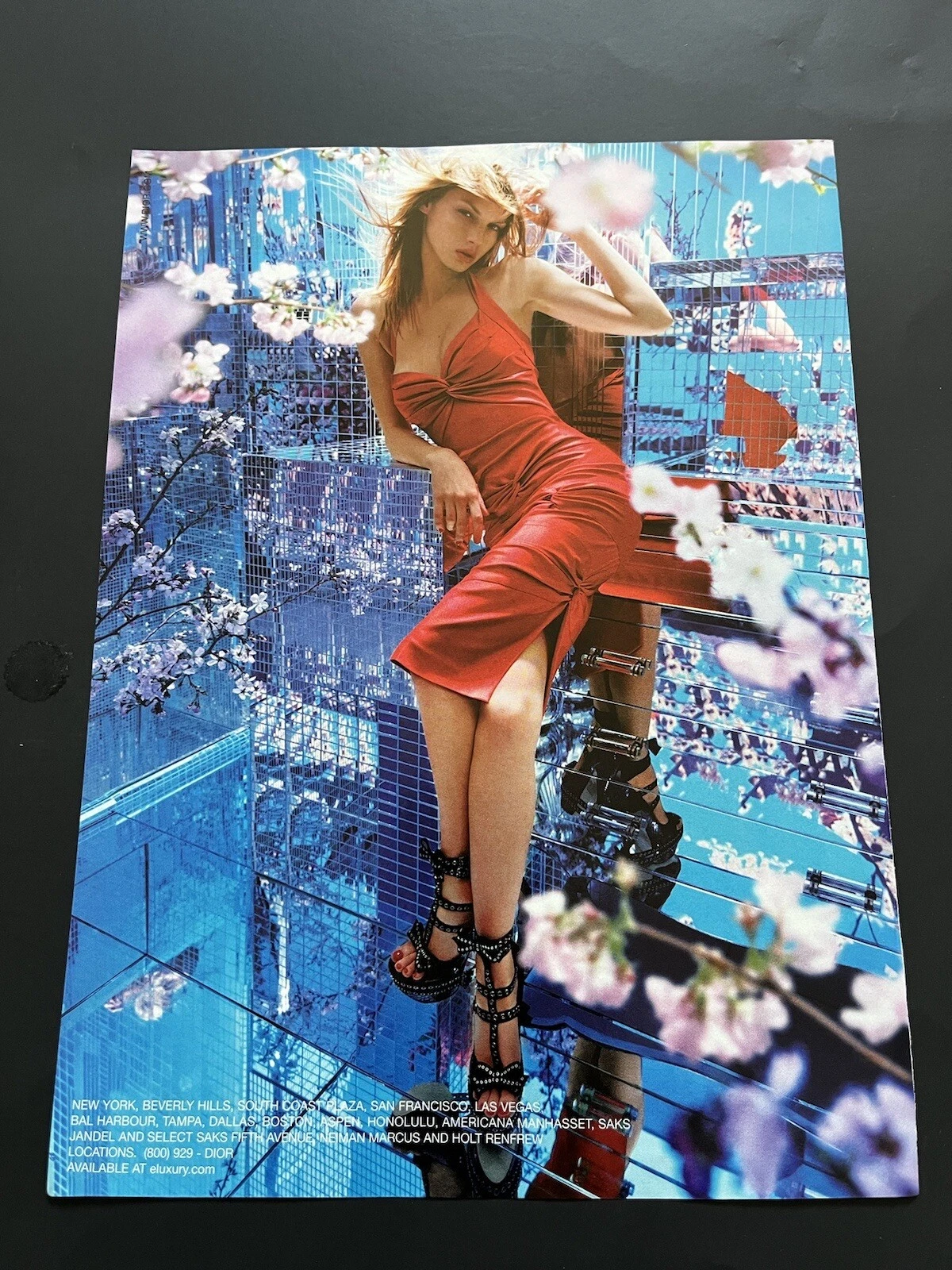 DIOR Footwear Magazine Print Ad Advert chaussures longues talons hauts très bon état 2003