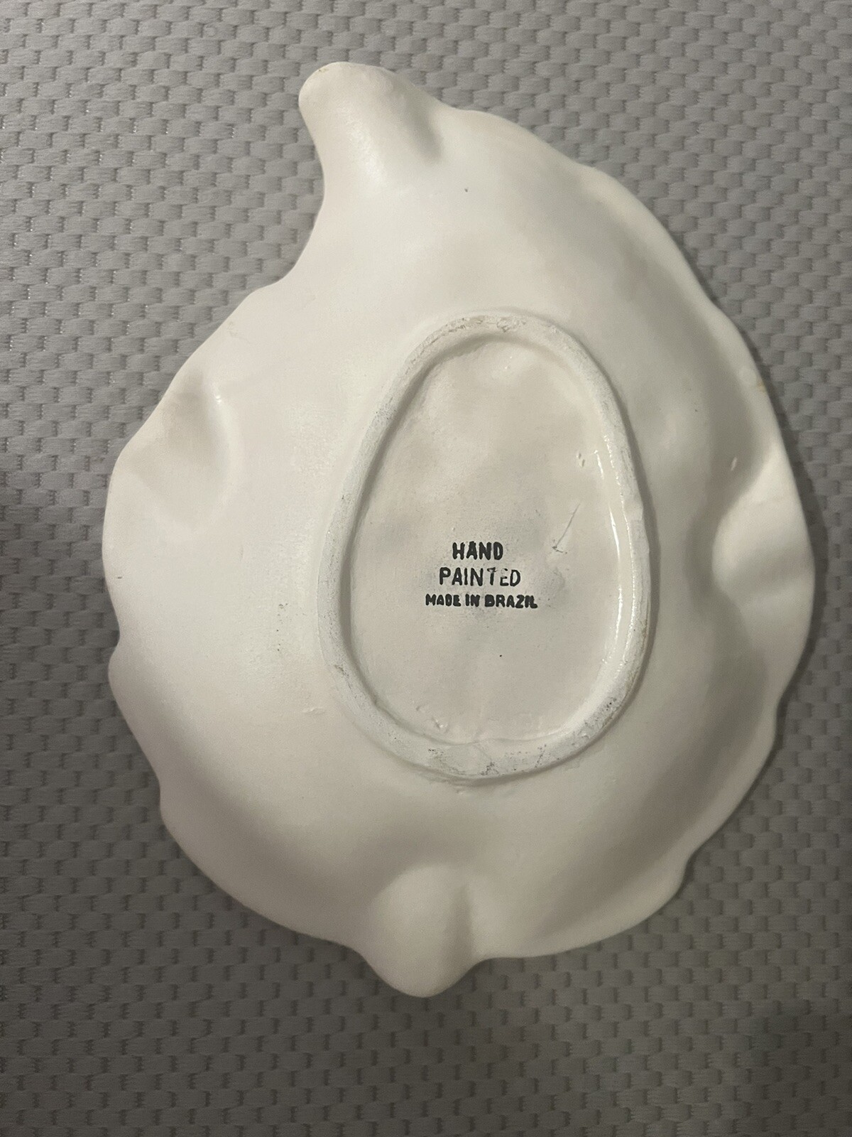 Ceramic Table Ashtray, Daisy Flower, Butterfly ,Hand Painted, Made in Brazil