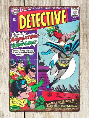 bedroom ideas  comics Batman Detective metal tin sign