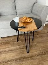 Stunning Handmade Round Epoxy Coffee Table - Unique and Modern Design Table Deco