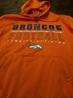 NFL Team Apparel Denver Broncos Hoodie Mens Large Orange Football  — photo 4