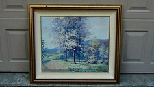 F.DUBRULLE (EARLY 20c)OIL ON CANVAS IMPRESSIONIST SCENE OF TREES IN COUNTRY SIDE