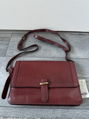TOPSHOP RED LEATHER SMALL CROSSBODY BAG RRP £38