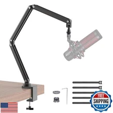 KU XIU Boom Arm, Upgraded Mic Arm with Sturdy Aluminum Alloy, Fully Adustable