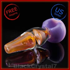 4.75" Handmade Thick Deep Purple Smooth Bowl Tobacco Smoking Bowl Glass Pipes