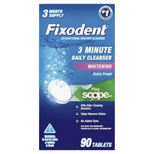 Fixodent 3 Minute Daily Cleanser Tablets Plus Scope - 90 ct (Discontinued)