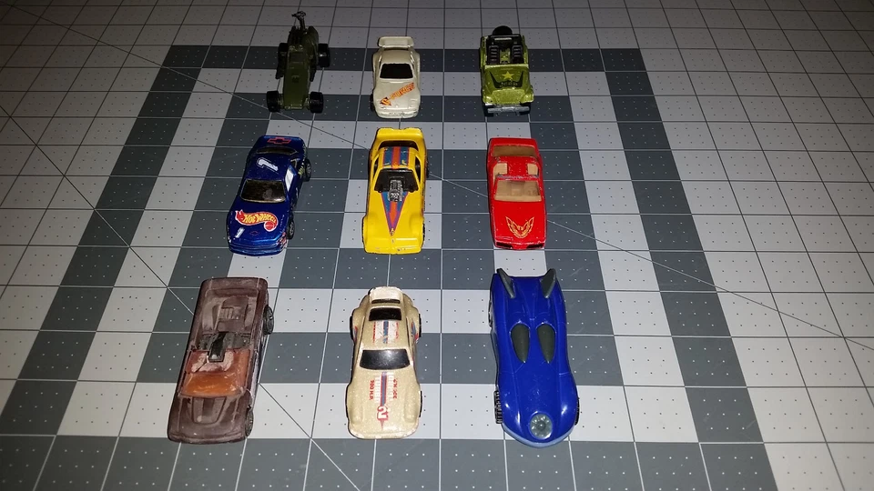 Hot Wheels Vintage 9 Car Lot With Rare 1982 Action Command Military Black Wheels - Image 2 of 4