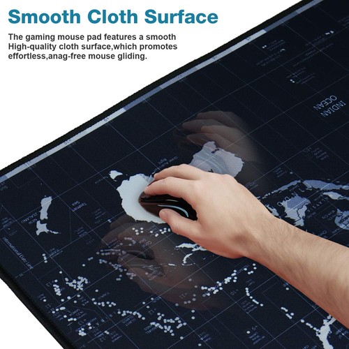 Gaming Mouse Soft Pad Extended Large World Map Computer Keyboa Mat 31.5X12'' - Picture 5 of 9