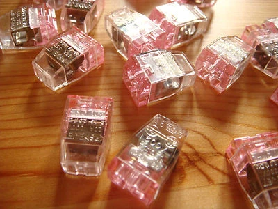 250x Ideal 2 port Push In Mains Wire Connectors 600V 20a/300V /like WAGO