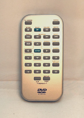 DVD Video 4 inch Silver Remote Control Clean Tested FREE SHIPPING