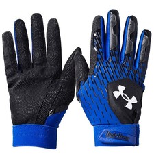 HeatGear Cool Dry Black Team Royal White Sports Activity Gloves Medium Pair