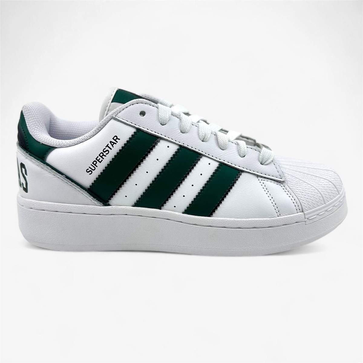 Adidas Superstar XLG White Collegiate Green Mens Athletic Sneaker Sz 10.5 - Adidas Originals Unisex Superstar XLG Shoes  main image 2