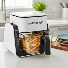 White Electric Air Fryer and Grill 4QT Capacity for Family Meals
