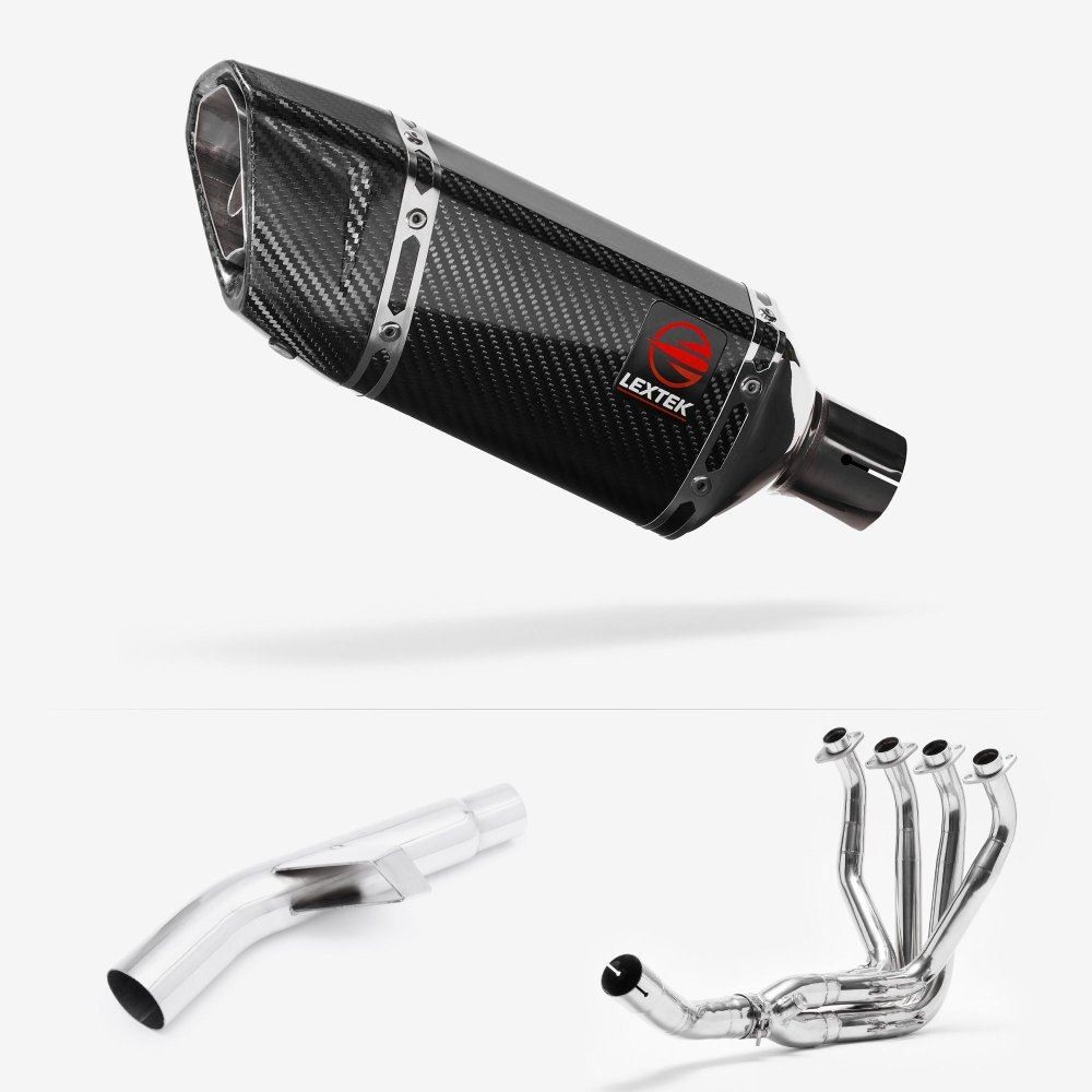 Lextek SP11C Carbon Fibre Exhaust System 200mm for Kawasaki Versys 1000 (15-18)
