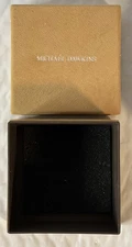 Michael Dawkins Empty Tan Jewelry Gift Box With Pouch 3" x 3" x 2 1/4"
