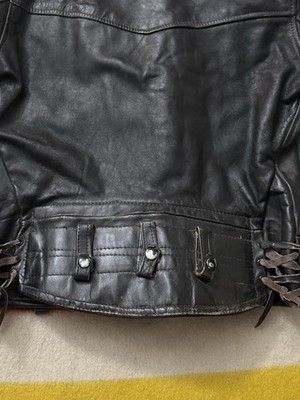 Vintage 60s CAL LEATHER CHP Horsehide Motorcycle Police Jacket