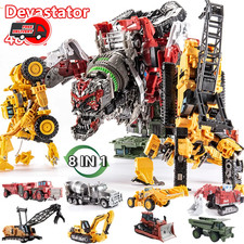 NEW 8 In 1 Oversize Devastator Action Figures Robot Transformation Toy Kids Toys