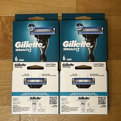 4x 6er Pack Gillette Mach 3 Rasierklingen Ersatzklingen, Neu OVP 24 Klingen