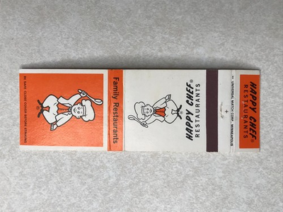 #ad #ad BE139 Matchbook Cover Happy Chef Restaurants Mankato Minnesota MN $4.99