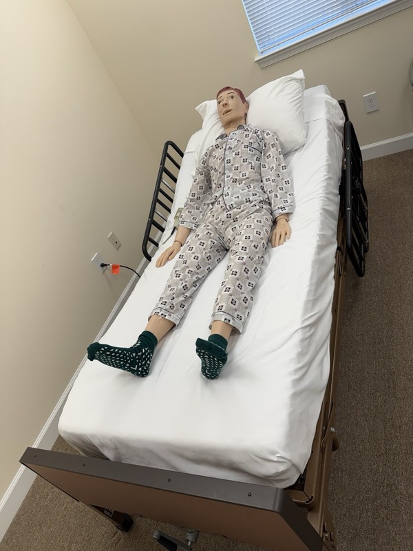 Full Body Adult Male Nursing Patient Care Training Mannequin w/ Gown Accessories