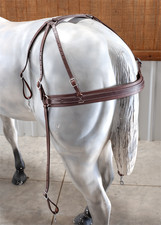 Leather Mule Breeching Dark Oil Adjustable