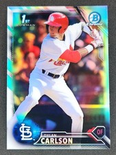 2016 Bowman Chrome Dylan Carlson #BDC-3 REFRACTOR Chicago Cubs Cardinals Rays