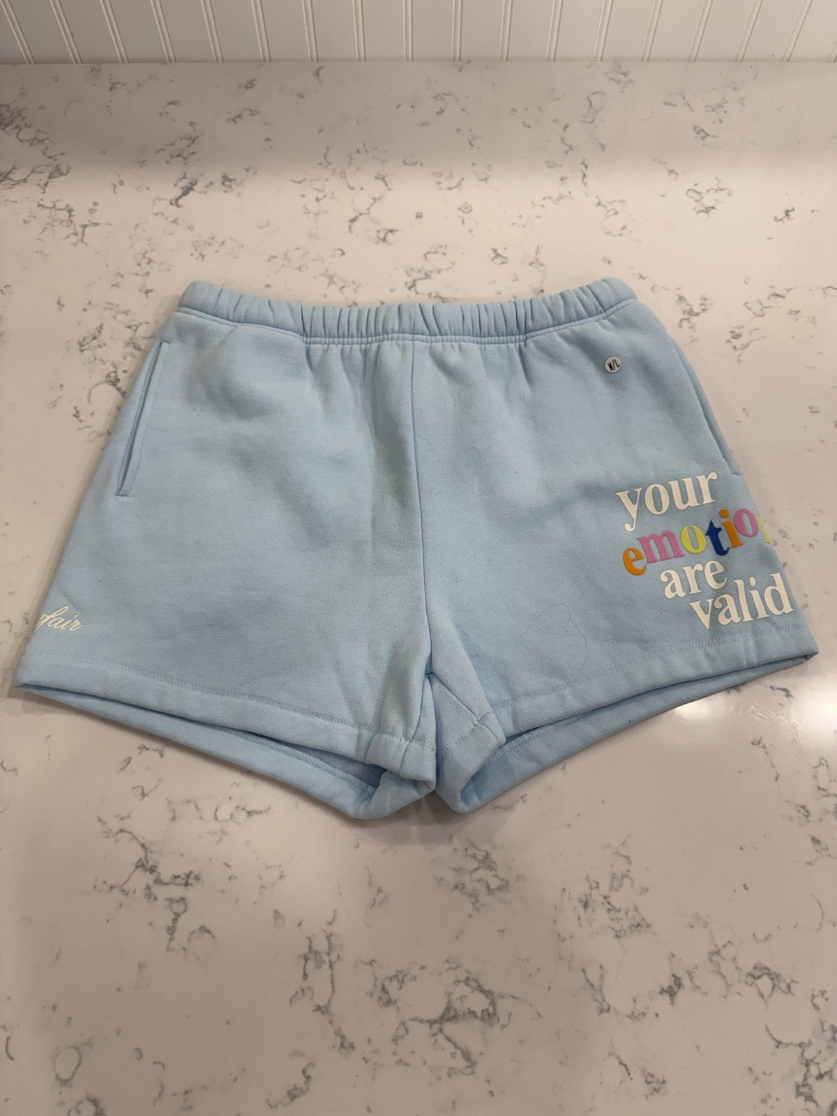 THE MAYFAIR GROUP Sweatshirt & Shorts “Your Emotions Are Valid” Women’s M/L