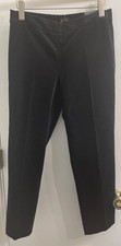 NEW 119 Talbots Velvet Slim Ankle Pants Petite Size 4P Solid Black