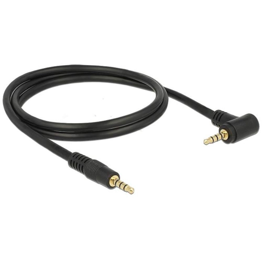 Delock Kabel Klinke 35 mm 4 Pin Stecker Schwarz AWG Kabelgre 24 2590₽