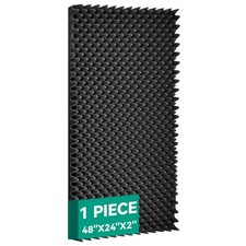 1 Pack 48" X 24" X 2" Sound Proof Foam Panels for Walls, High-Density Egg Cra...