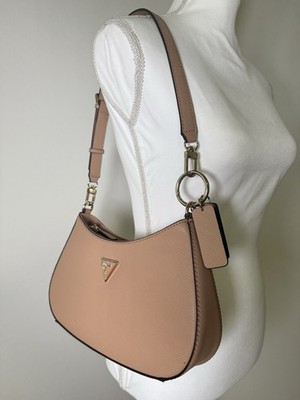 GUESS NOELLE HANGBAG NWT Guess Noelle top zip shoulder bag beige/cream | Mercari main image 4