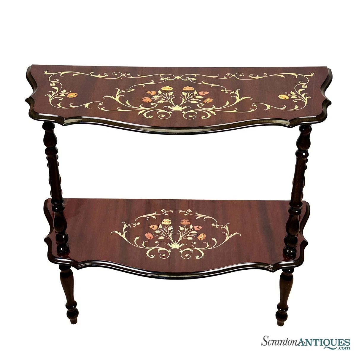 A mahogany mirror and console table, Neo-Rococo- first half of the 19th century. Mirrors