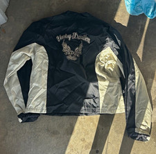 Harley-Davidson H-D Motorcycles Black & White Motorcycle Jacket embroidered