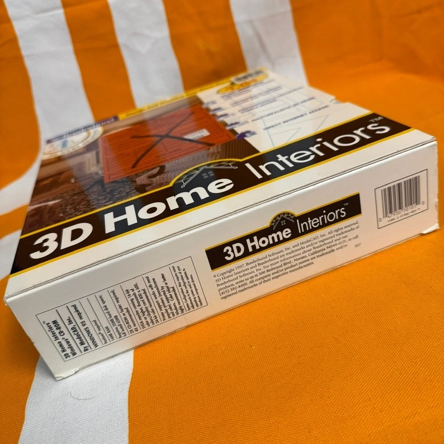 Vintage 3D Home Interiors Big Box Broderbund PC Software Home Decor Design CD - Image 3 of 4