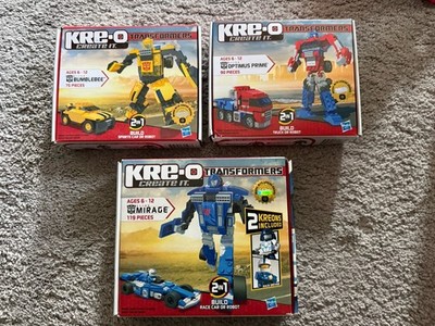 New Kre-O Transformers Lot - 31143, 31144, 31145 Optimus, Bumblebee, And Mirage