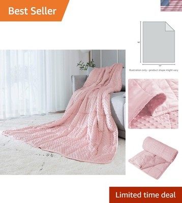 Reversible Weighted Blanket for All Season, Luxury Velvet, Warm and Cool, Adu...