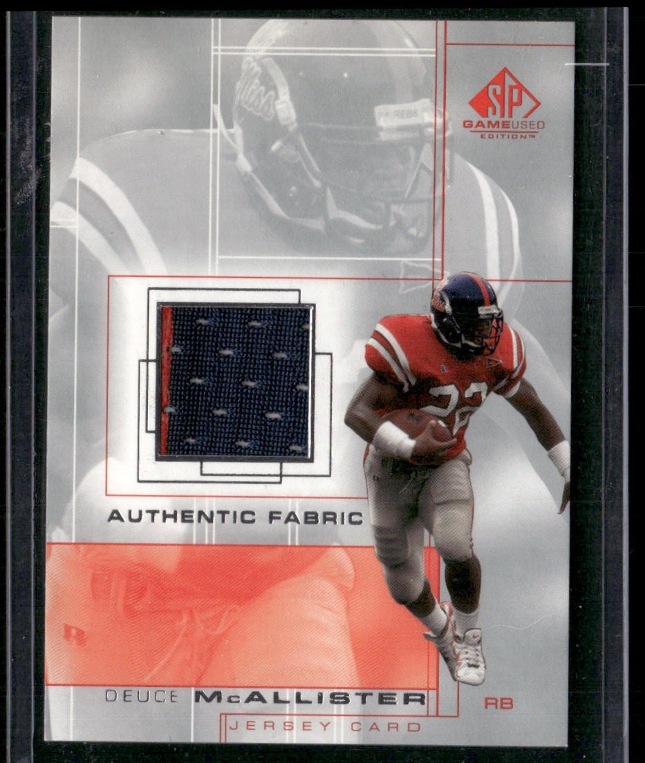Deuce McAllister 2001 SP Game Used Edition Authentic Fabric #DM MEM Ole Miss