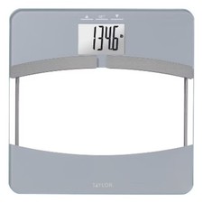 Taylor Glass Body Composition Bathroom Scale - Silver/Clear