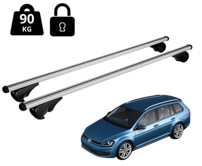 Nordrive Dachträhe Querträgerr Set VW Golf 7 Variant 2013-2020 Alu 90 kg Schloss