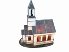 Vintage Tiffany Style Stained Glass Church Lamp Christmas Jewels Lighted WORKS