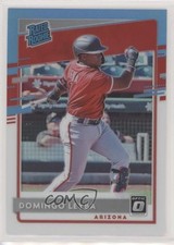 2020 Panini Donruss Optic Retail Carolina Blue & White Prizm Domingo Leyba 0y59