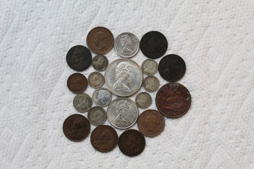 Canada Silver and Non-Silver coins, 11 silver, 1$/50C/25C/10C 1967, 5C/10C 1902-