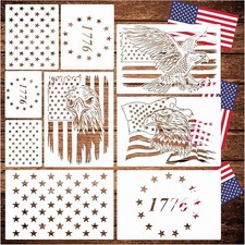 American Flag Stencil Star Stencils for Painting Union 50 Stars 7 x 5 inches