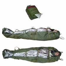 DERBY Tactical Rescue Stretcher Folding Drag Litter Nylon 8 Handles MOLLE Pouch