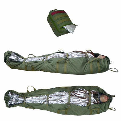 DERBY Tactical Rescue Stretcher Folding Drag Litter Nylon 8 Handles MOLLE Pouch - Photo 1/4